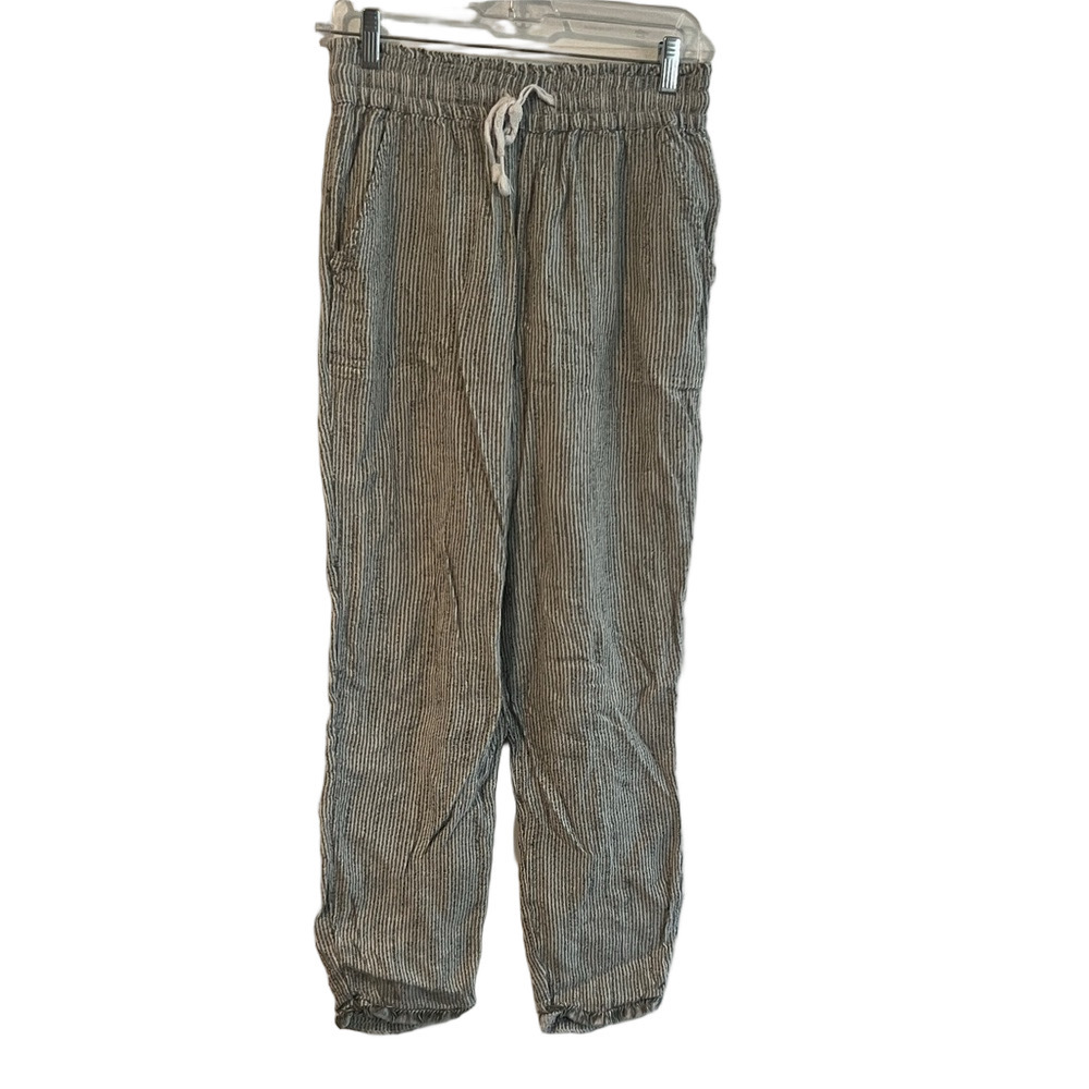 Aerie Black and White Striped Joggers